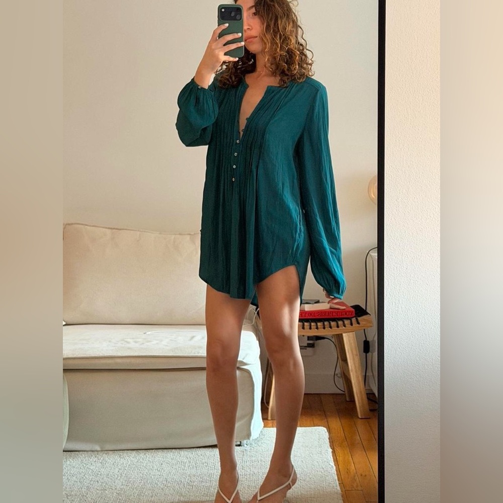 Calypso St Barth teal top can be worn as dress